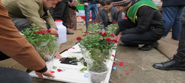 مراسم وداع و تدفین پیکر مطهر شهید گمنام در دانشگاه فرهنگیان اردبیل