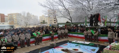 مراسم وداع و تدفین پیکر مطهر شهید گمنام در دانشگاه فرهنگیان اردبیل