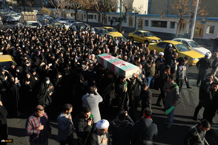 آیین تشییع و تدفین پیکر مطهر شهید گمنام در مرکز آموزش عالی شهید باهنر تهران 7