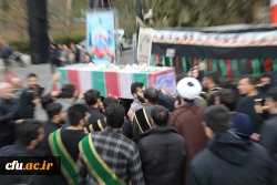 مراسم تشییع و وداع با دانشجومعلم شهیده فائزه رحیمی در پردیس نسیبه تهران 3