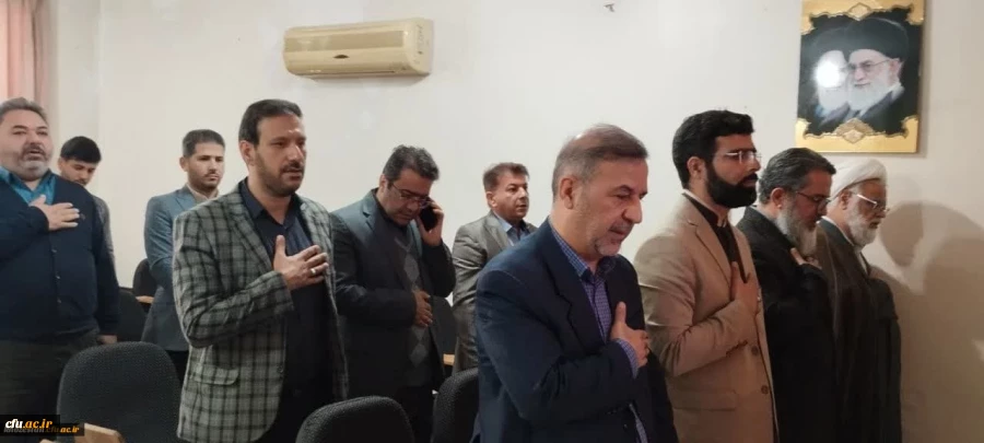 مراسم افتتاحیه حوزه علوم اسلامی در دانشگاه فرهنگیان استان خوزستان با حضور جناب آقای علیزاده و جناب آقای دکتر فاضلیمدیر کل و معاون اداره کل شاهد و ایثارگران برگزار شد. 5