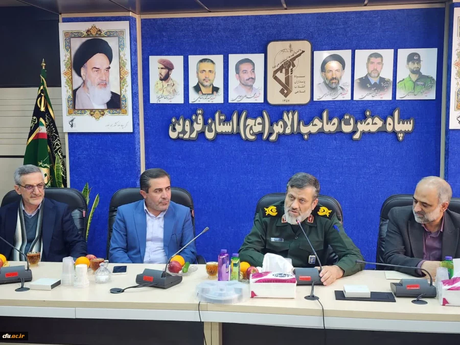 دیدار هیات رئیسه دانشگاه فرهنگیان استان قزوین با فرمانده سپاه صاحب الامر (عج) استان به مناسبت گرامیداشت روز پاسدار 9
