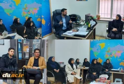 دیدار مدیر امور بین الملل دانشگاه با دانشجومعلمان مشارکت کننده در برگزاری رویداد بین المللی جشنواره علم پویا 2