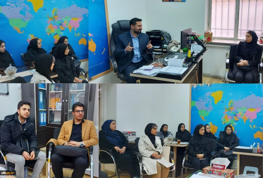 دیدار مدیر امور بین الملل دانشگاه با دانشجومعلمان مشارکت کننده در برگزاری رویداد بین المللی جشنواره علم پویا 2