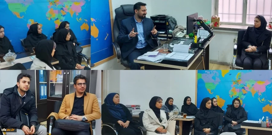 دیدار مدیر امور بین الملل دانشگاه با دانشجومعلمان مشارکت کننده در برگزاری رویداد بین المللی جشنواره علم پویا 4