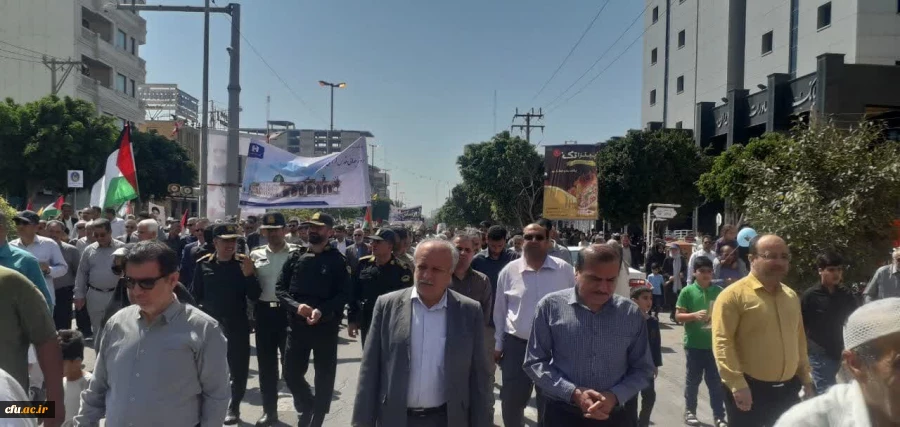 حضور باشکوه دانشگاهیان دانشگاه فرهنگیان استان بوشهر در راهپیمایی روز قدس  4