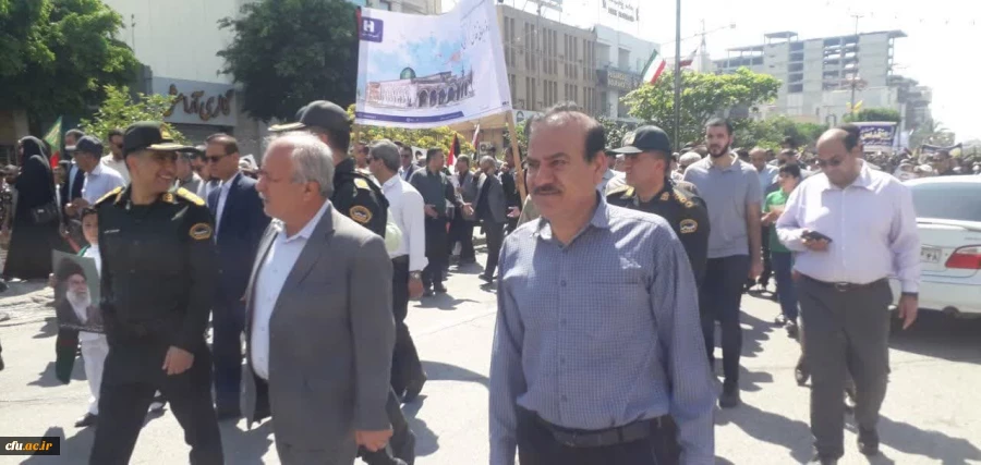 حضور باشکوه دانشگاهیان دانشگاه فرهنگیان استان بوشهر در راهپیمایی روز قدس  5