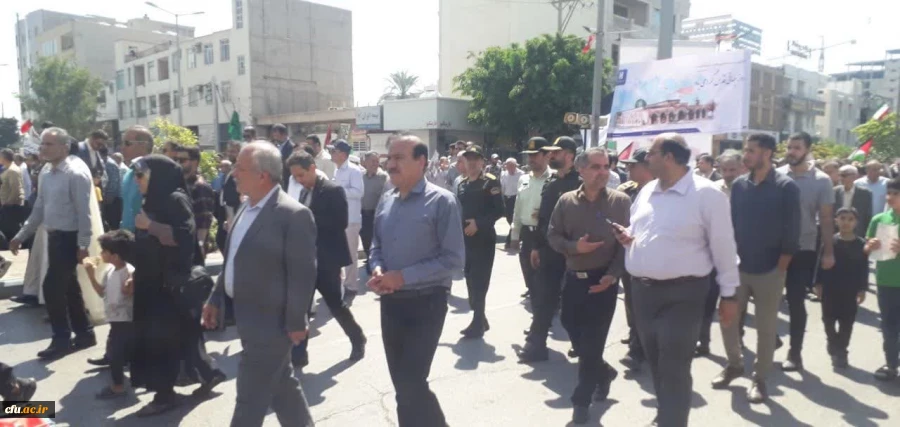 حضور باشکوه دانشگاهیان دانشگاه فرهنگیان استان بوشهر در راهپیمایی روز قدس  7