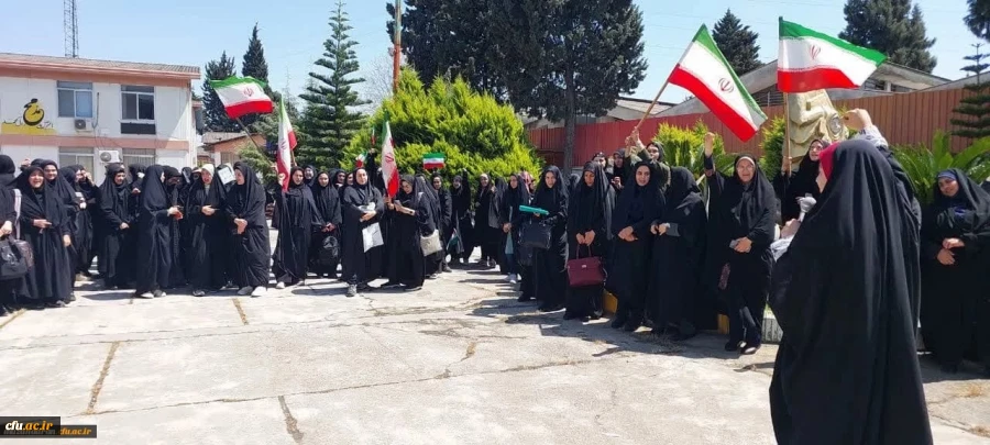 تجمع دانشگاهیان دانشگاه فرهنگیان مازندران در حمایت از عملیات مقتدرانه «وعده صادق» 2