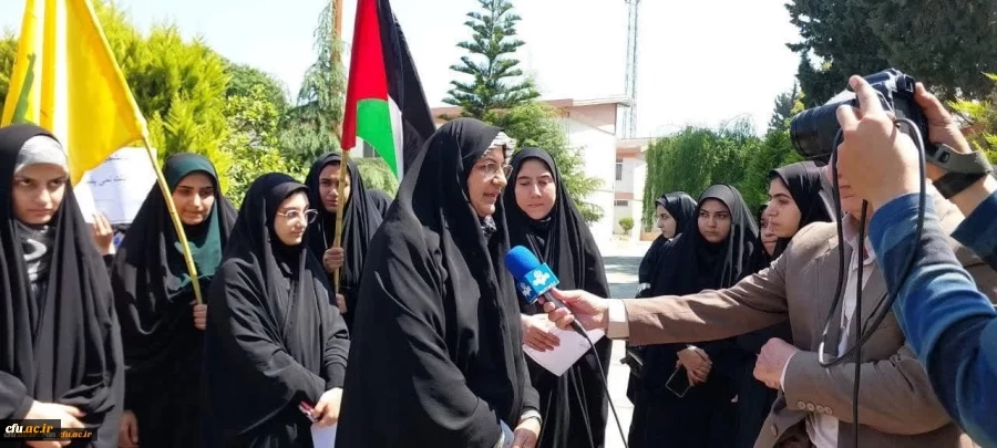 تجمع دانشجویان دانشگاه فرهنگیان سراسر کشور از دانشگاه های آزادی خواه دنیا و مردم مظلوم غزه و فلسطین 3