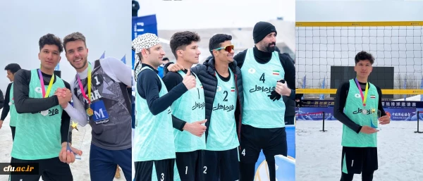 کسب عنوان نایب قهرمانی دانشجومعلم گلستانی در مسابقات قهرمانی والیبال برفی آسیا به میزبانی کشور چین  2