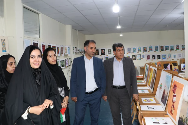 افتتاح یازدهمین نمایشگاه آثار هنری دانشجو معلمان و اساتید دانشگاه فرهنگیان آذربایجان شرقی 4