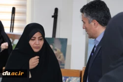 افتتاح یازدهمین نمایشگاه آثار هنری دانشجو معلمان و اساتید دانشگاه فرهنگیان آذربایجان شرقی 10