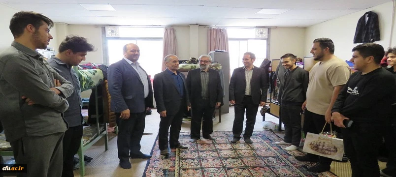 بازدید سرپرست دانشگاه فرهنگیان استان و جمعی از مسئولان دانشگاه از سراهای دانشجویی