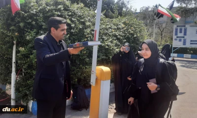 آیین بدرقه زائران اربعین حسینی با حضور هیئت رئیسه دانشگاه فرهنگیان آذربایجان شرقی