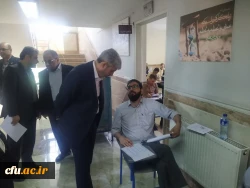 بازدید رییس دانشگاه فرهنگیان از روند برگزاری آزمون اصلح  3
