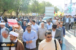 با حضور باشکوه رئیس، مسئولان، کارکنان، اساتید و دانشجومعلمان دانشگاه فرهنگیان استان بوشهر؛
راهپیمایی 13 آبان در بوشهر برگزار شد 5
