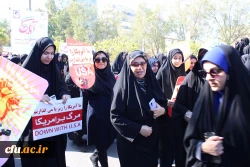 با حضور باشکوه رئیس، مسئولان، کارکنان، اساتید و دانشجومعلمان دانشگاه فرهنگیان استان بوشهر؛
راهپیمایی 13 آبان در بوشهر برگزار شد 11