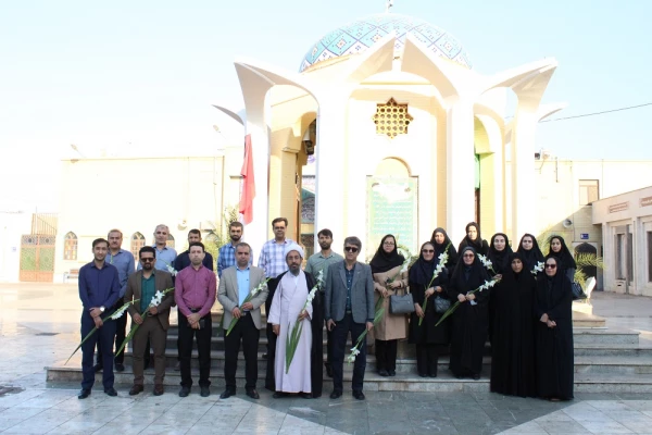 برگزاری آئین تجدید میثاق با شهدا مسئولان و کارکنان دانشگاه فرهنگیان استان بوشهر 2