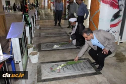 برگزاری آئین تجدید میثاق با شهدا مسئولان و کارکنان دانشگاه فرهنگیان استان بوشهر 11