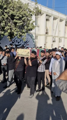 همزمان با ایام شهادت حضرت فاطمه زهرا سلام علیها، مراسم تشییع شهید گمنام در پردیس شهید بهشتی فرهنگیان هرمزگان
 11