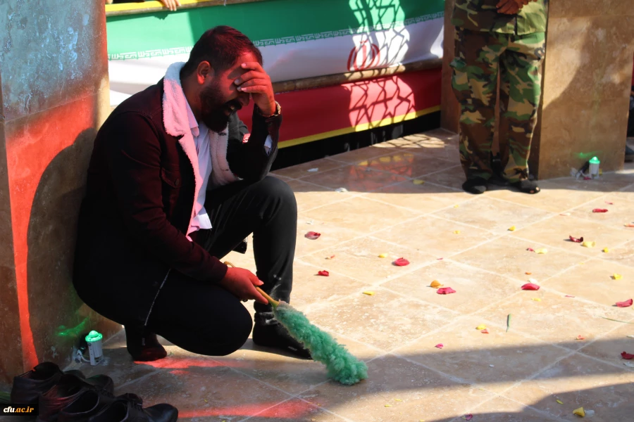 در آئینی همزمان با سالروز شهادت حضرت فاطمه (س) و با حضور نماینده ولی فقیه در استان و امام جمعه بوشهر، غلامحسن علیزاده، مدیرکل شاهد و ایثارگران دانشگاه فرهنگیان و اردشیر جلیلیان، کارشناس امور شاهد و ایثارگر دانشگاه فرهنگیان، پیکر پاک شهید ۱۷ ساله خوشنام دف