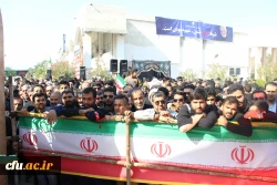 در آئینی همزمان با سالروز شهادت حضرت فاطمه (س) و با حضور نماینده ولی فقیه در استان و امام جمعه بوشهر، غلامحسن علیزاده، مدیرکل شاهد و ایثارگران دانشگاه فرهنگیان و اردشیر جلیلیان، کارشناس امور شاهد و ایثارگر دانشگاه فرهنگیان، پیکر پاک شهید ۱۷ ساله خوشنام دف