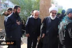 در آئینی همزمان با سالروز شهادت حضرت فاطمه (س) و با حضور نماینده ولی فقیه در استان و امام جمعه بوشهر، غلامحسن علیزاده، مدیرکل شاهد و ایثارگران دانشگاه فرهنگیان و اردشیر جلیلیان، کارشناس امور شاهد و ایثارگر دانشگاه فرهنگیان، پیکر پاک شهید ۱۷ ساله خوشنام دف