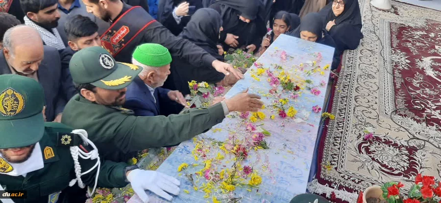 مراسم تشییع و تدفین شهید گمنام در دانشگاه فرهنگیان مرکز آموزش عالی شهید میرشاکی الیگودرز انجام شد 15