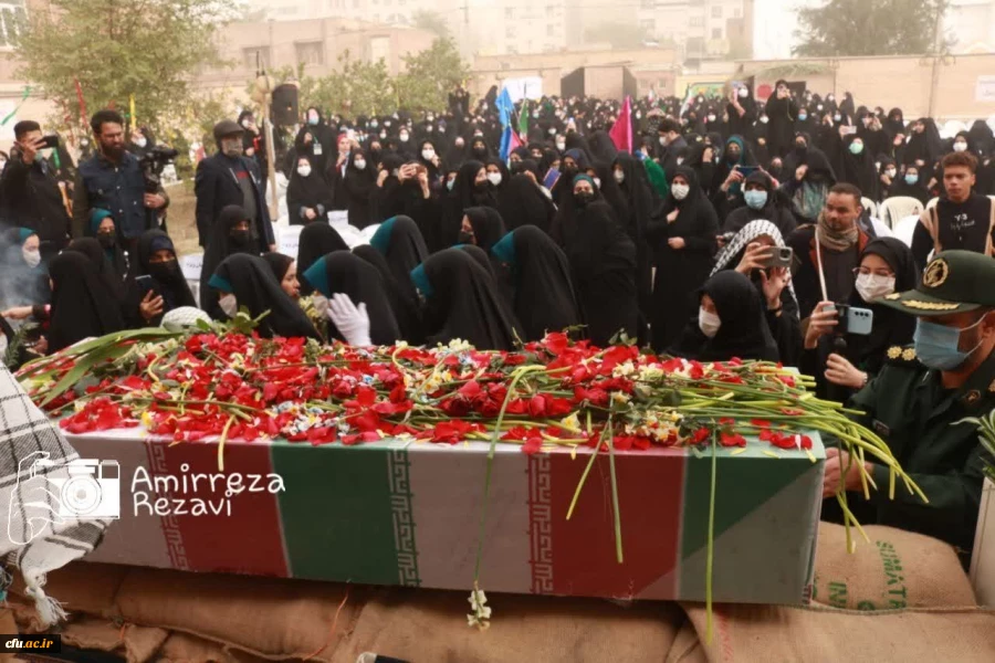 مراسم تشییع و تدفین شهید گمنام در پردیس حضرت فاطمه الزهرا(س) اهواز 3