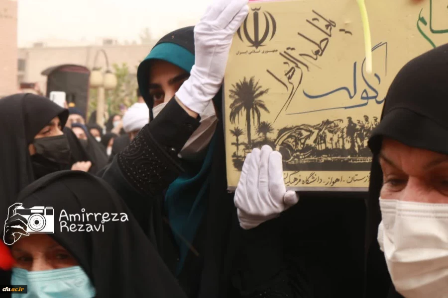 مراسم تشییع و تدفین شهید گمنام در پردیس حضرت فاطمه الزهرا(س) اهواز 6