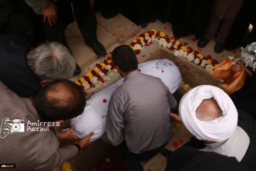 مراسم تشییع و تدفین شهید گمنام در پردیس حضرت فاطمه الزهرا(س) اهواز 2