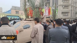 مراسم تشییع و تدفین شهید گمنام در پردیس حضرت فاطمه الزهرا(س) اهواز 4