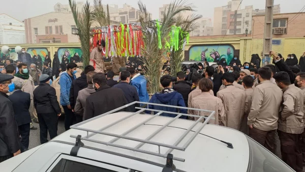 مراسم تشییع و تدفین شهید گمنام در پردیس حضرت فاطمه الزهرا(س) اهواز 5