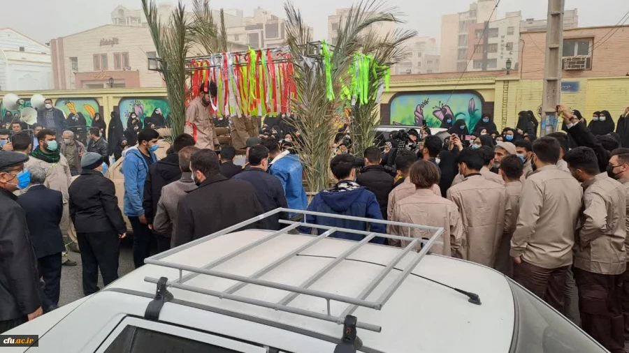 مراسم تشییع و تدفین شهید گمنام در پردیس حضرت فاطمه الزهرا(س) اهواز 5