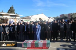 تشییع شهید گمنام بر روی دستان دانشجو معلمان پردیس امام خمینی (ره) گرگان. 2