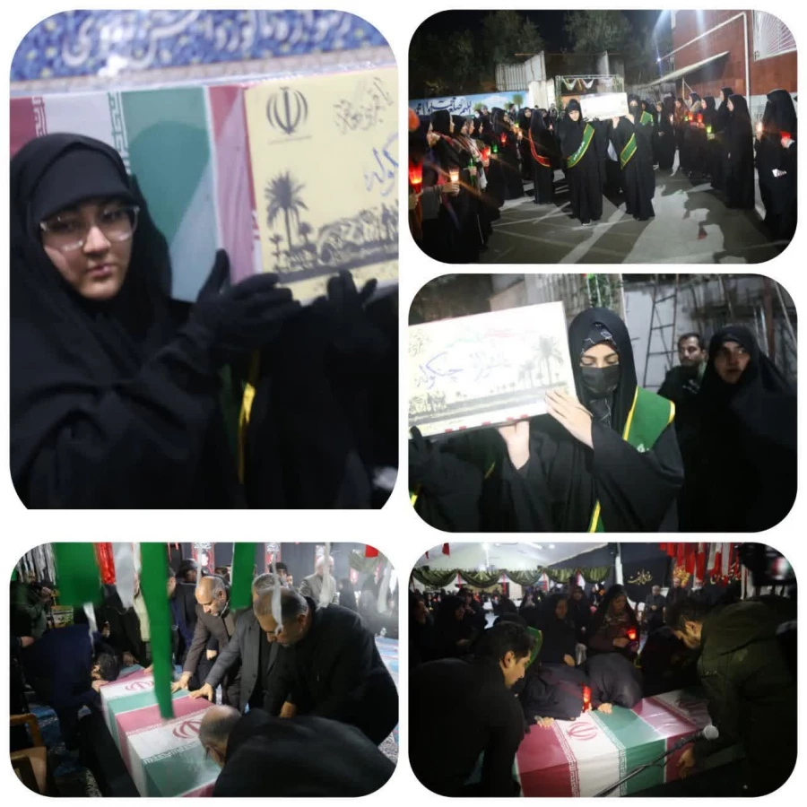 تشییع شهید گمنام بر روی دستان دانشجو معلمان پردیس امام خمینی (ره) گرگان. 2