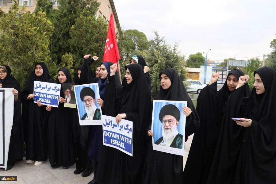 اجتماع دانشجو معلمان ، اساتید و کارکنان دانشگاه فرهنگیان آذربایجان شرقی در حمایت از مردم مظلوم فلسطین و غزه 14