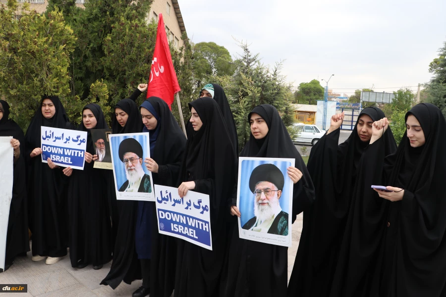 اجتماع دانشجو معلمان ، اساتید و کارکنان دانشگاه فرهنگیان آذربایجان شرقی در حمایت از مردم مظلوم فلسطین و غزه 7