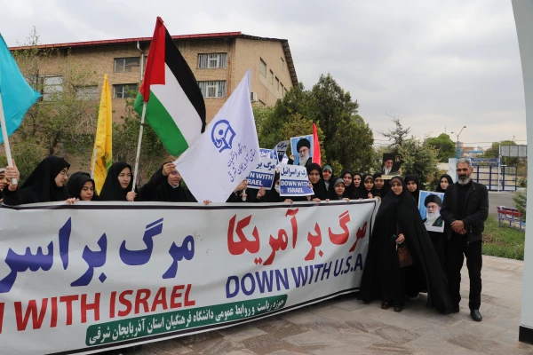 اجتماع دانشجو معلمان ، اساتید و کارکنان دانشگاه فرهنگیان آذربایجان شرقی در حمایت از مردم مظلوم فلسطین و غزه 9