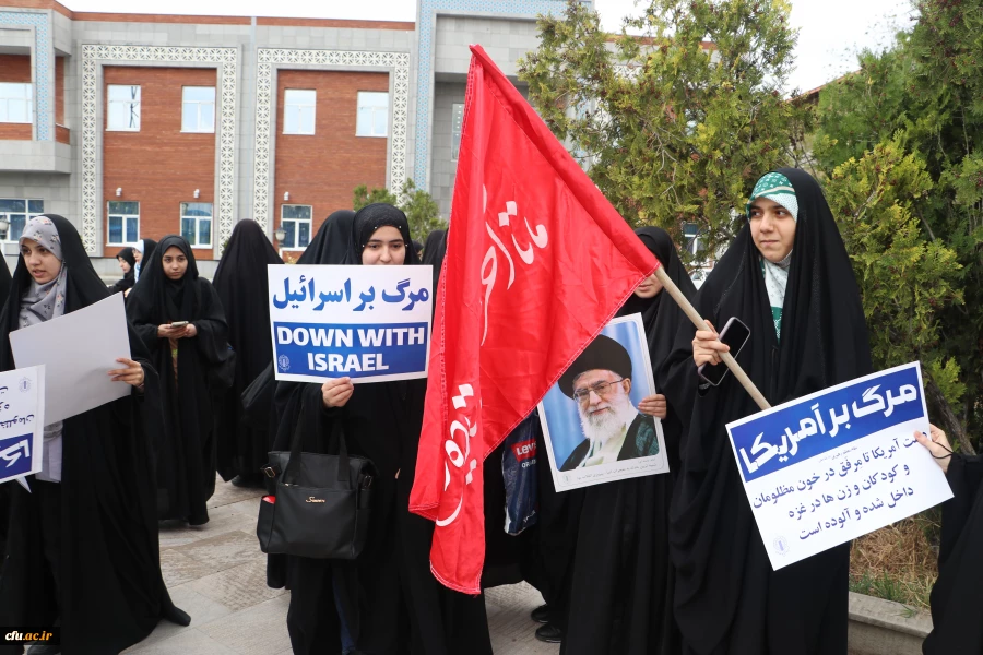 اجتماع دانشجو معلمان ، اساتید و کارکنان دانشگاه فرهنگیان آذربایجان شرقی در حمایت از مردم مظلوم فلسطین و غزه 13