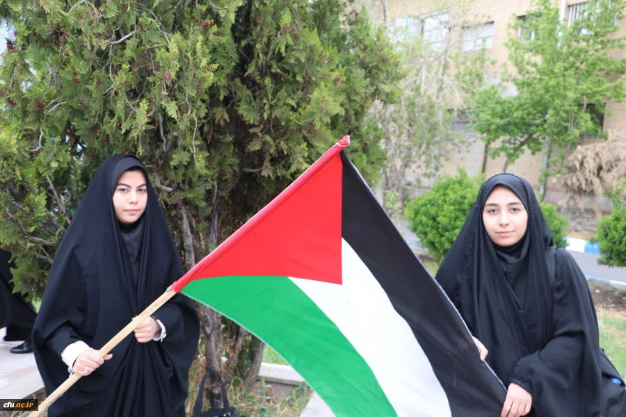 اجتماع دانشجو معلمان ، اساتید و کارکنان دانشگاه فرهنگیان آذربایجان شرقی در حمایت از مردم مظلوم فلسطین و غزه 15