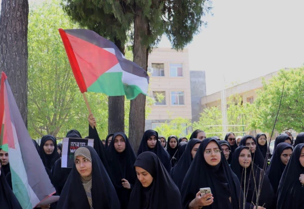 تجمع اعتراضی دانشجویان دانشگاه فرهنگیان کرمانشاه در محکومیت جنایات رژیم صهیونیستی 10