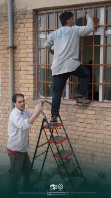 جهاد دانشجومعلمان دانشگاه فرهنگیان قزوین برای شاداب سازی مدارس 3