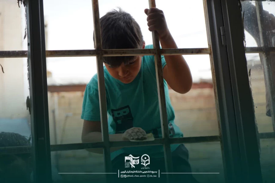 جهاد دانشجومعلمان دانشگاه فرهنگیان قزوین برای شاداب سازی مدارس 7