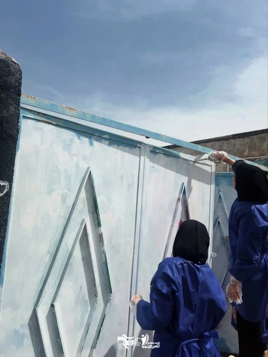 جهاد دانشجومعلمان دانشگاه فرهنگیان قزوین برای شاداب سازی مدارس 12