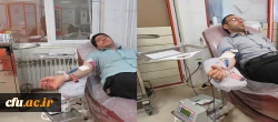 پویش اهدای خون در دانشگاه فرهنگیان استان اردبیل در حمایت از مجروحان حادثه بندر شهید رجایی