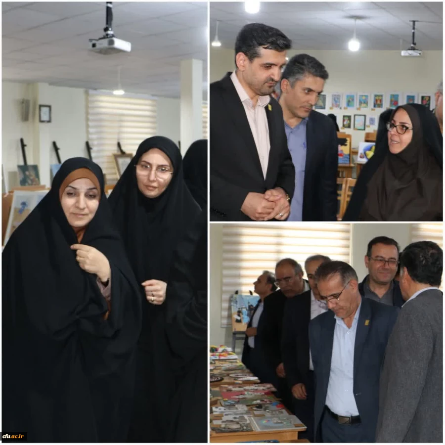 دوازدهمین نمایشگاه آثار هنری دانشجومعلمان در سالروز فتح خرمشهر در پردیس فاطمه الزهرا برگزار شد 3