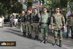 موکب دانشگاه فرهنگیان در آیین وداع با شهدای اقتدار ایران 2