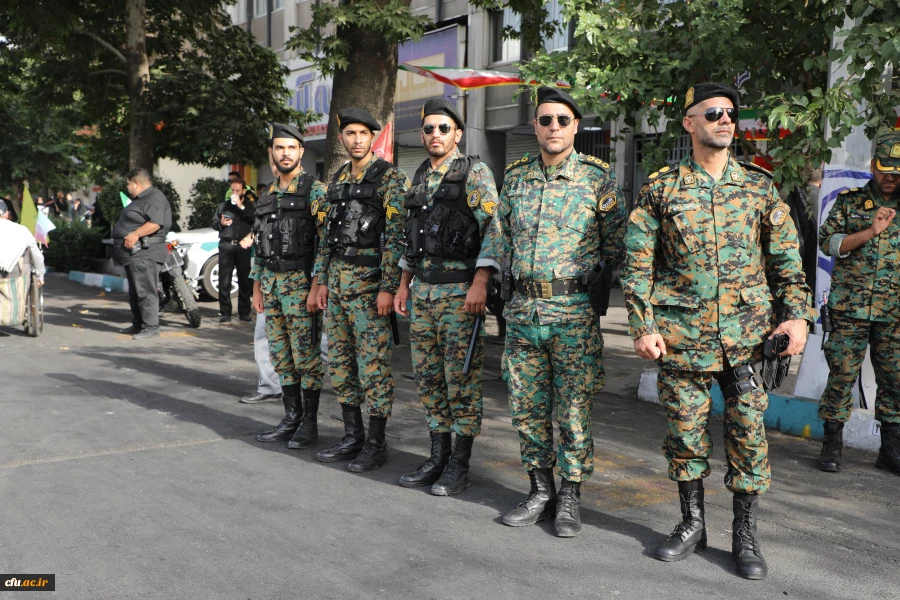 موکب دانشگاه فرهنگیان در آیین وداع با شهدای اقتدار ایران 2